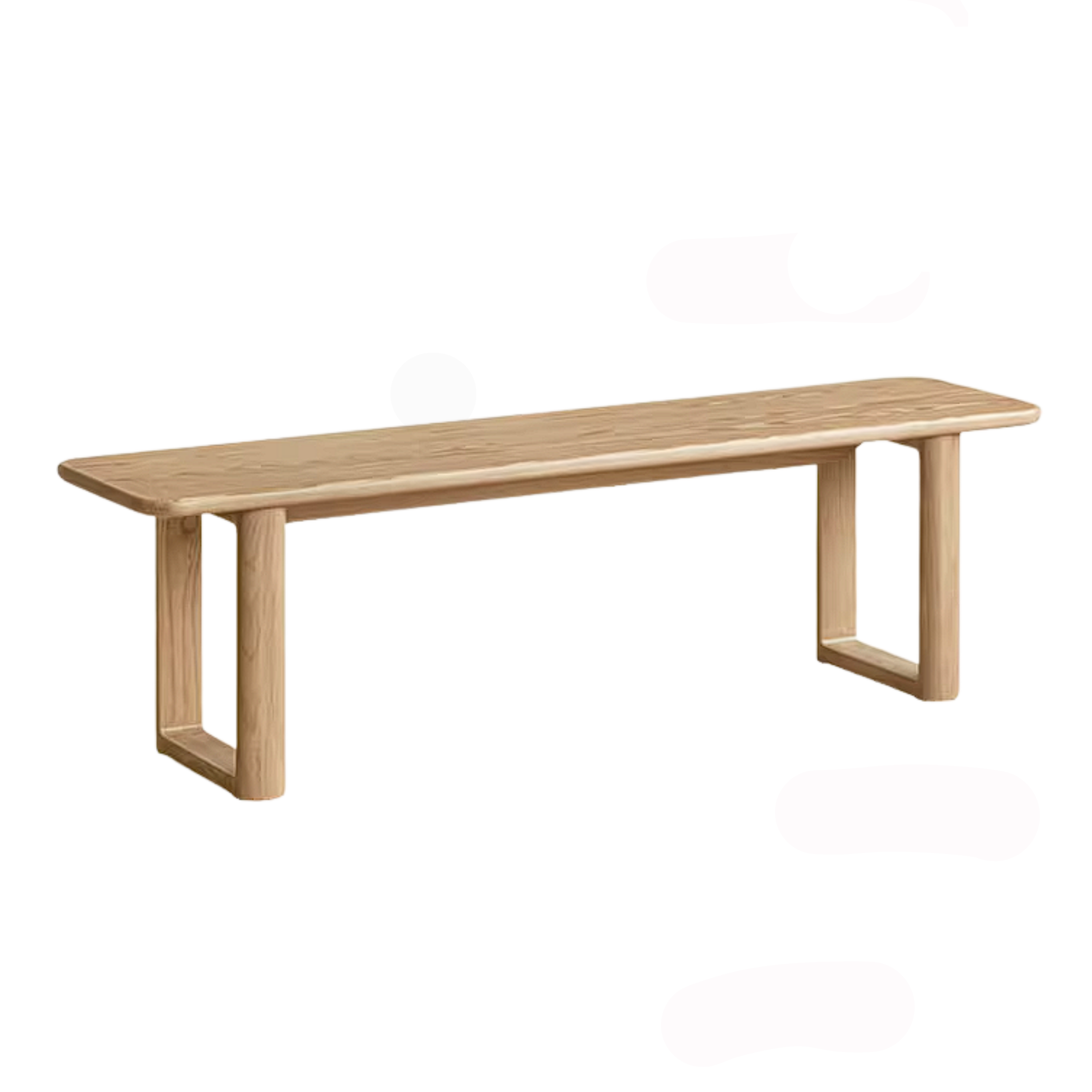 Oak, Ash Solid Wood Long Bench with Modern Minimalist Design