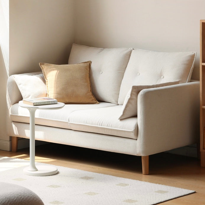 Fabric White Cream Style Sofa.