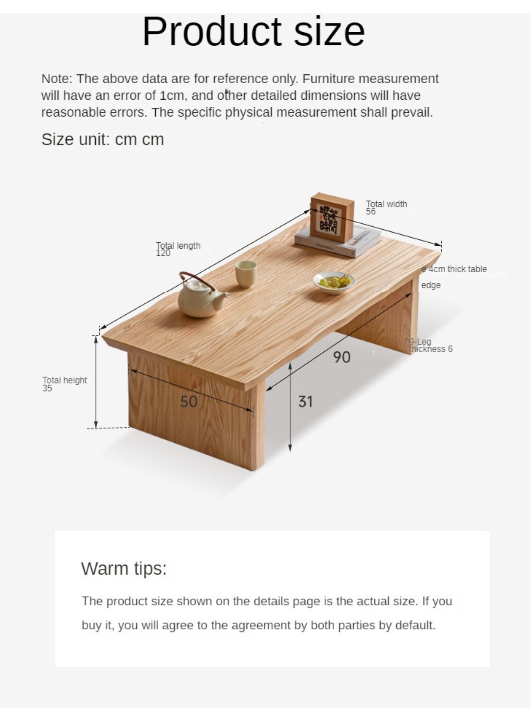 Ash, Birch, Oak Solid Wood Minimalist Square Japanese Style Tea Table