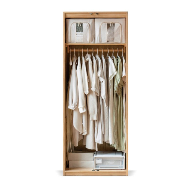 Oak Solid Wood Modern Wardrobe Free Combination.