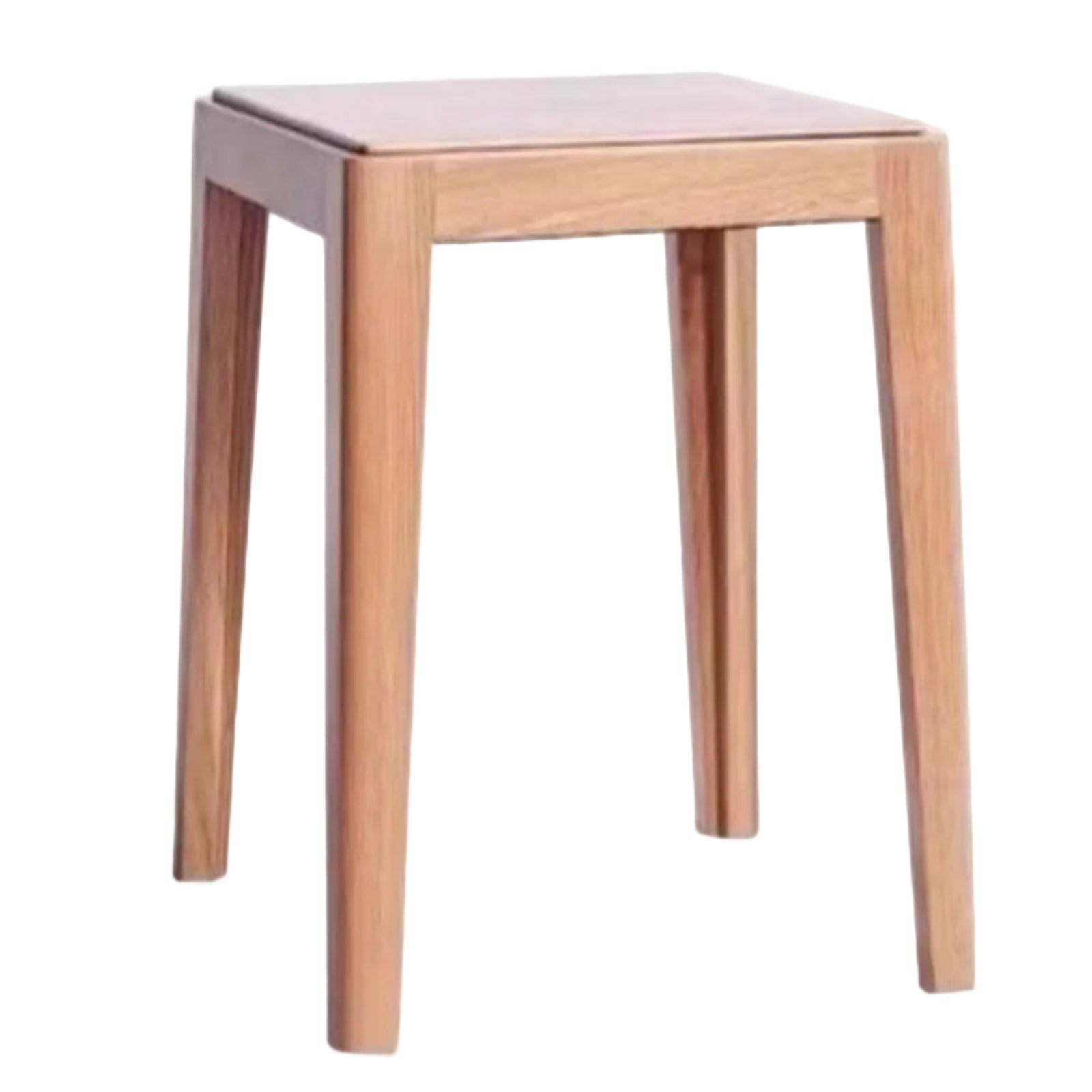 2pcs - Beech, Oak, Ash, Cherry Solid Wood, Solid RubberWood Foldable Nordic Square Stool