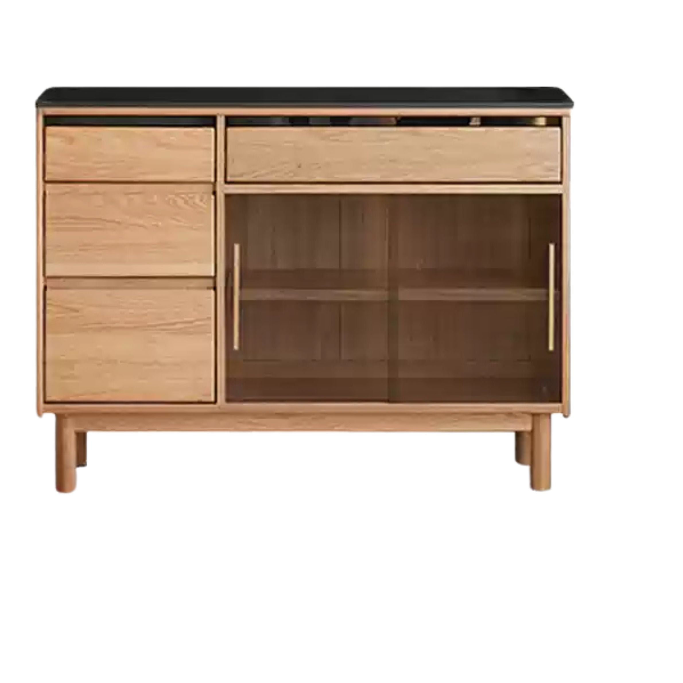 Oak, Ash Solid Wood Modern Rock Board Sideboard