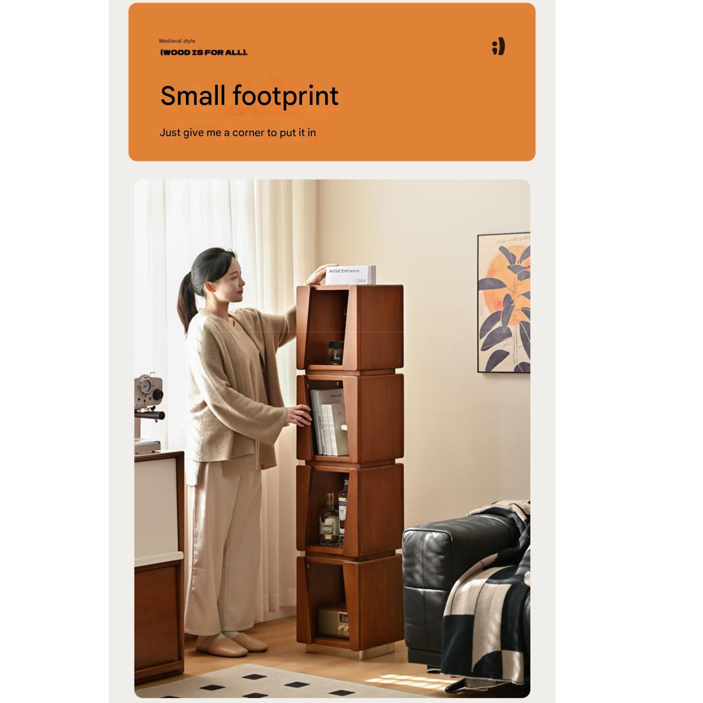 Poplar Solid Wood Bauhaus Bookshelf.