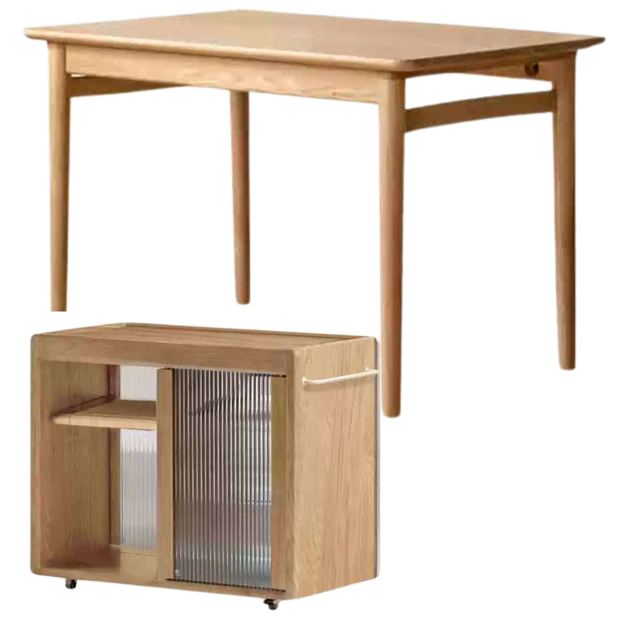 Ash Solid Wood Modern Dual-Purpose Tea Table.