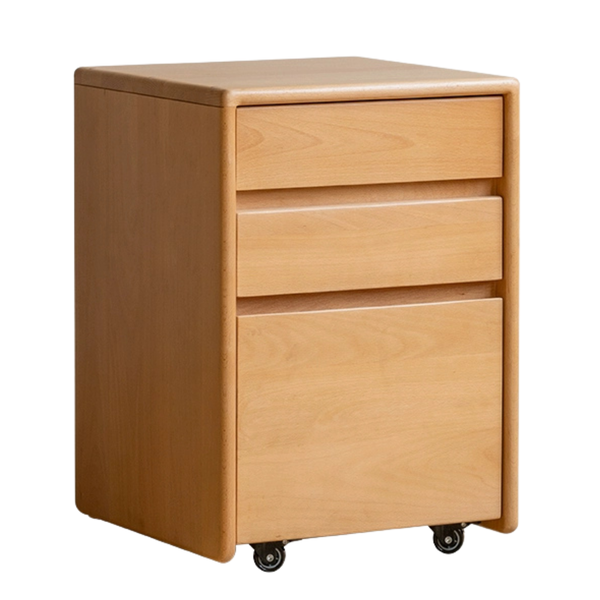 Beech Solid Wood Adjustable Height Children's Study Desk With Integrated Bookshelf