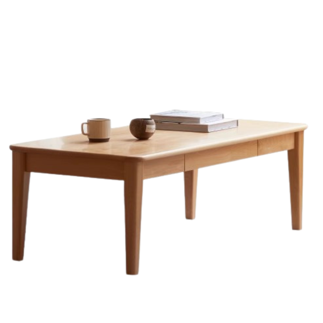 Beech Solid Wood Coffee Table Modern