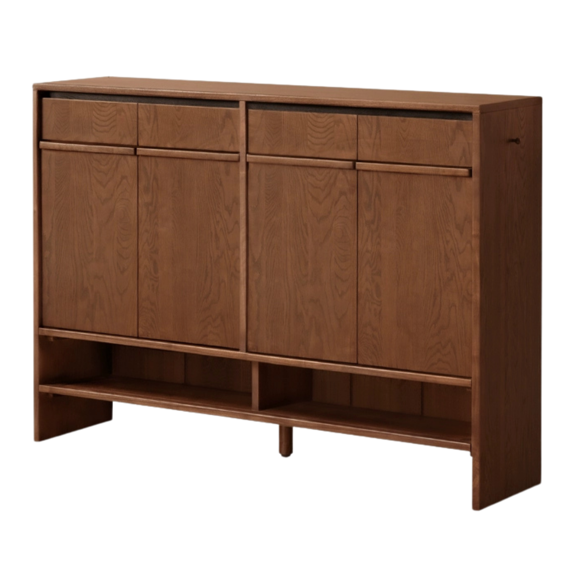 Black Walnut, Oak Solid Wood Italian Light Luxury Shoe Cabinet