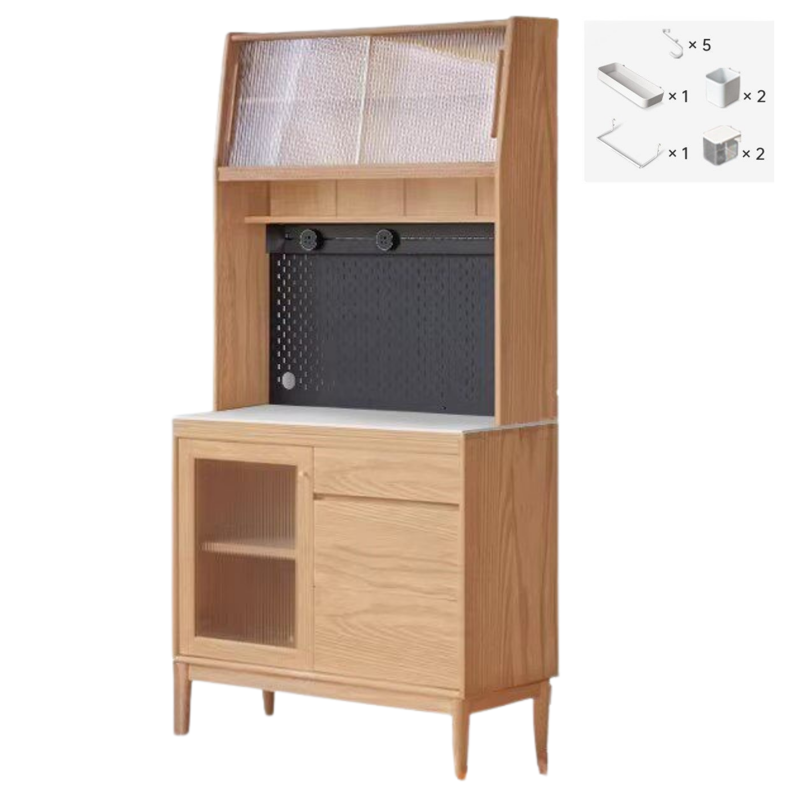 Oak, Ash, White Ash Solid Wood Large Capacity Storage Sideboard