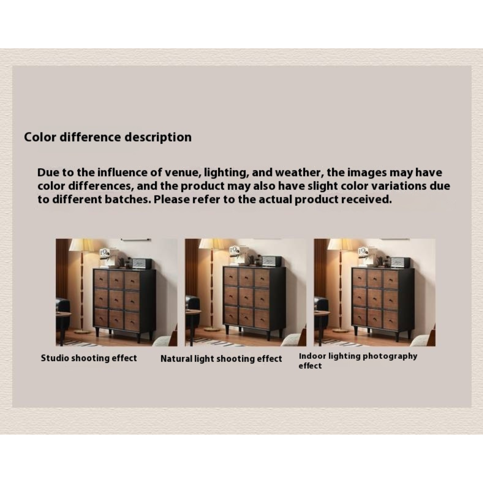 Black Walnut Solid Wood Italian Light Luxury Nine Drawer Drawer Cabinet