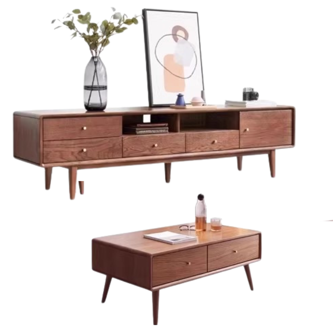 Oak Solid Wood TV Stand.