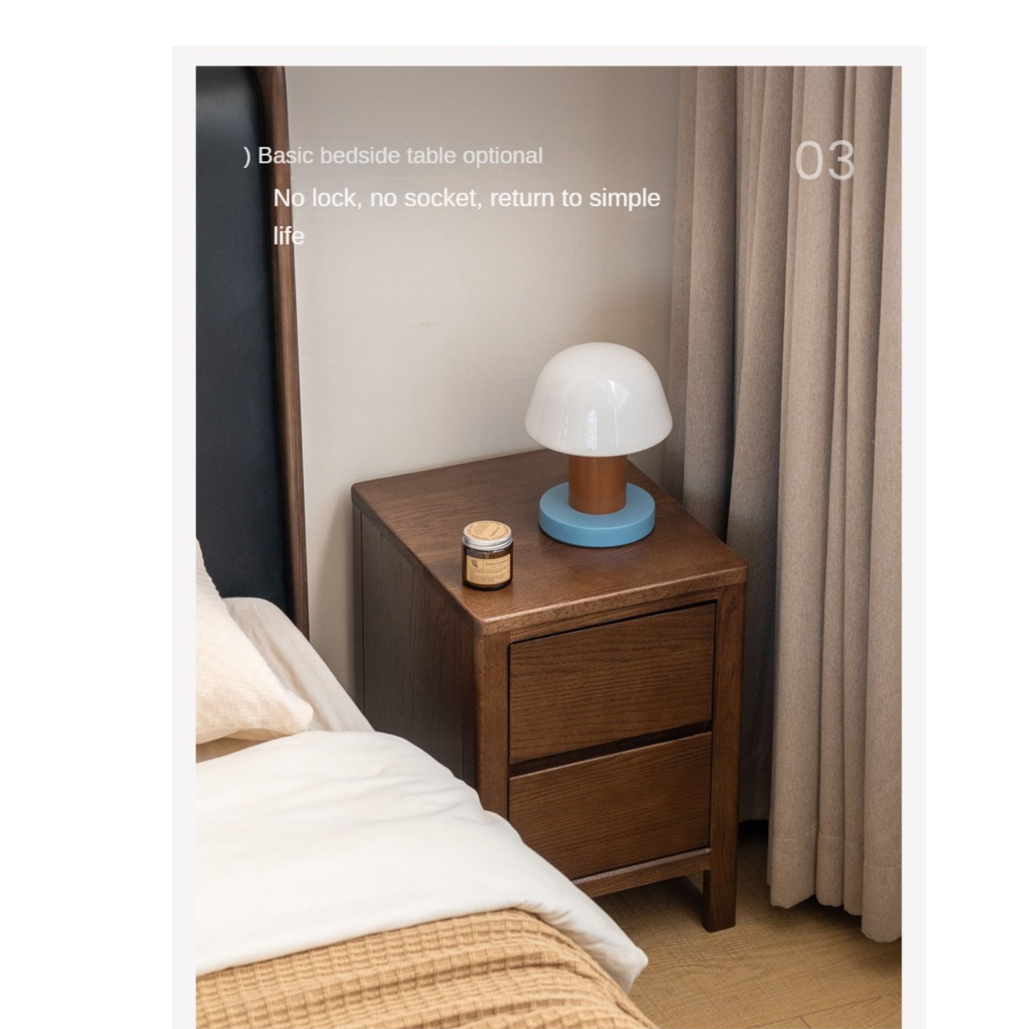 Oak Solid Wood Nordic Nightstand