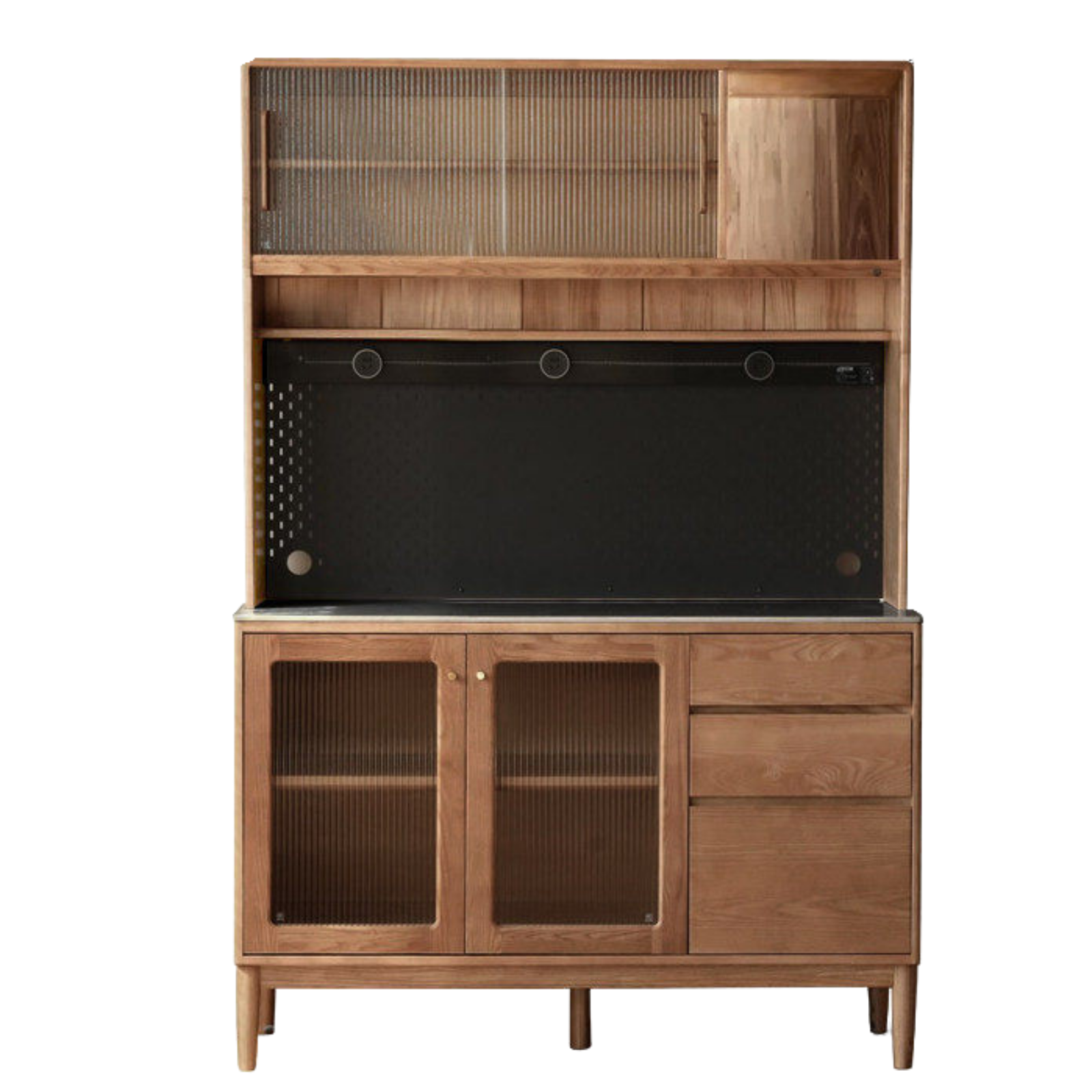 Ash Solid Wood Rock Board Dining Sideboard