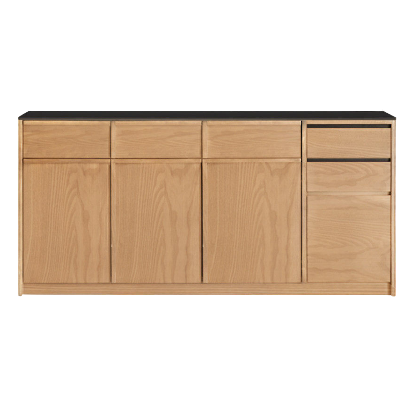 Black Walnut, Sandalwood, Ash Solid Wood Dining Cabinet Antique Style Rock Board