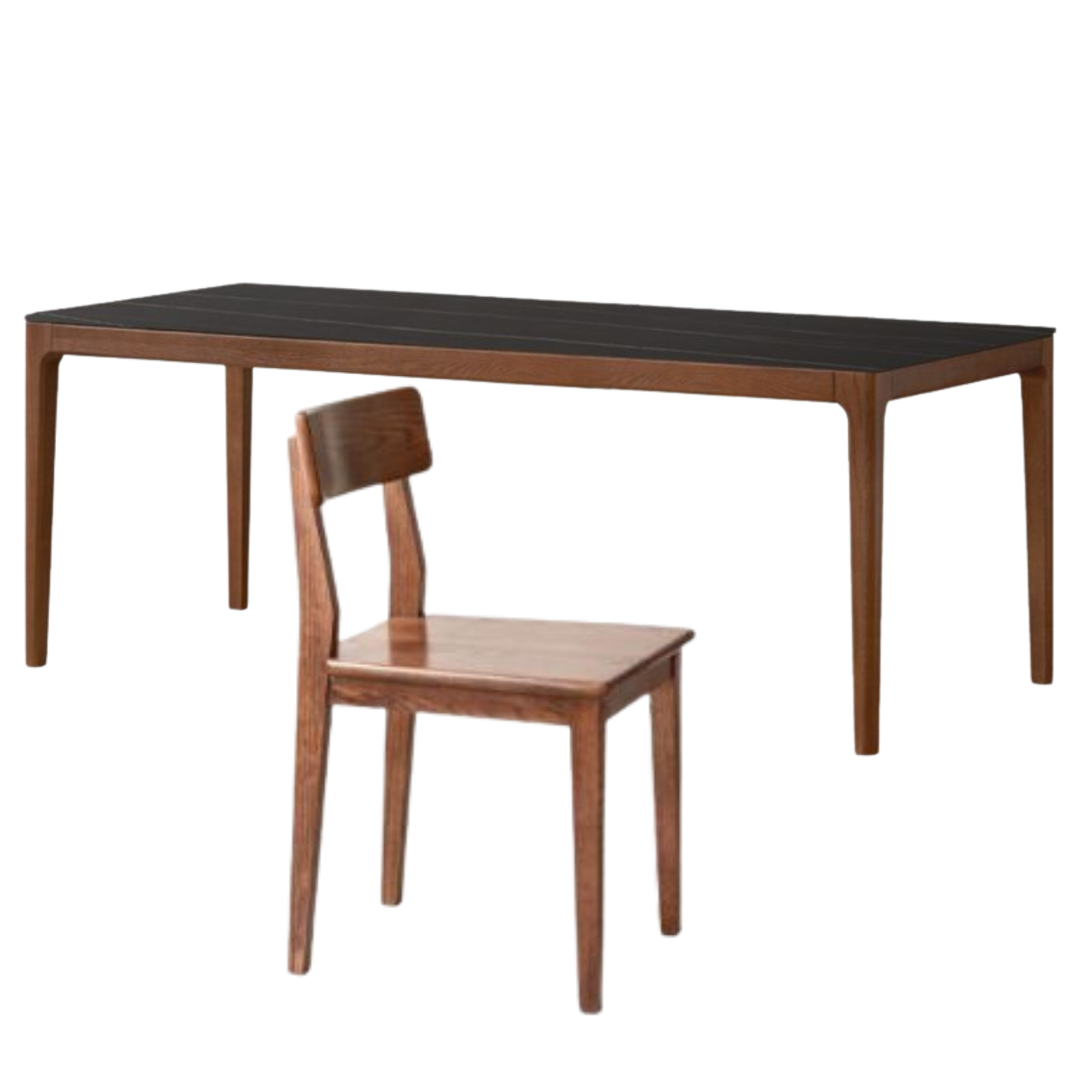 Oak Solid Wood Modern Minimalist Rock Plate Dining Table