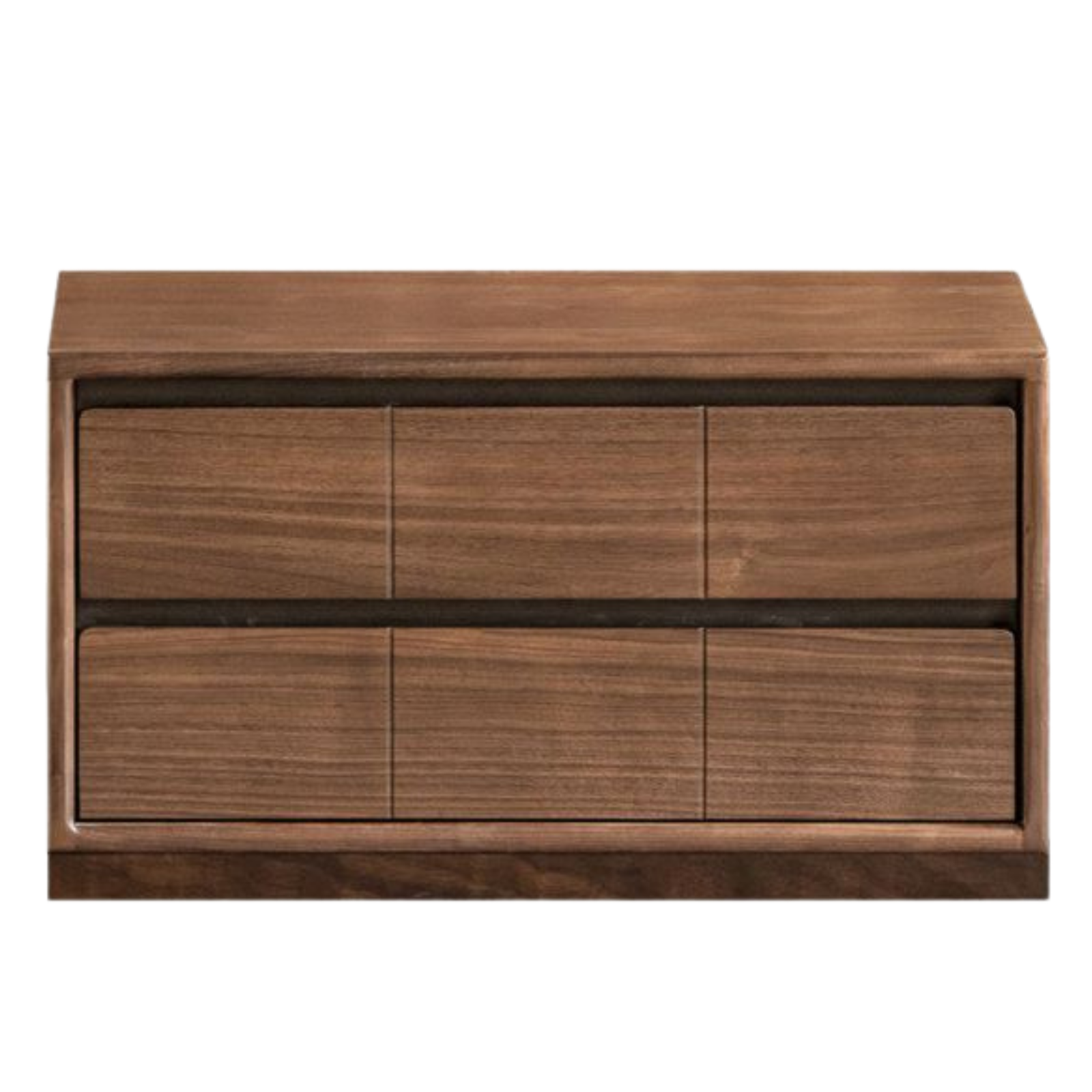 Black Walnut Solid Wood TV Cabinet with Modular Combination and Light Luxury Style