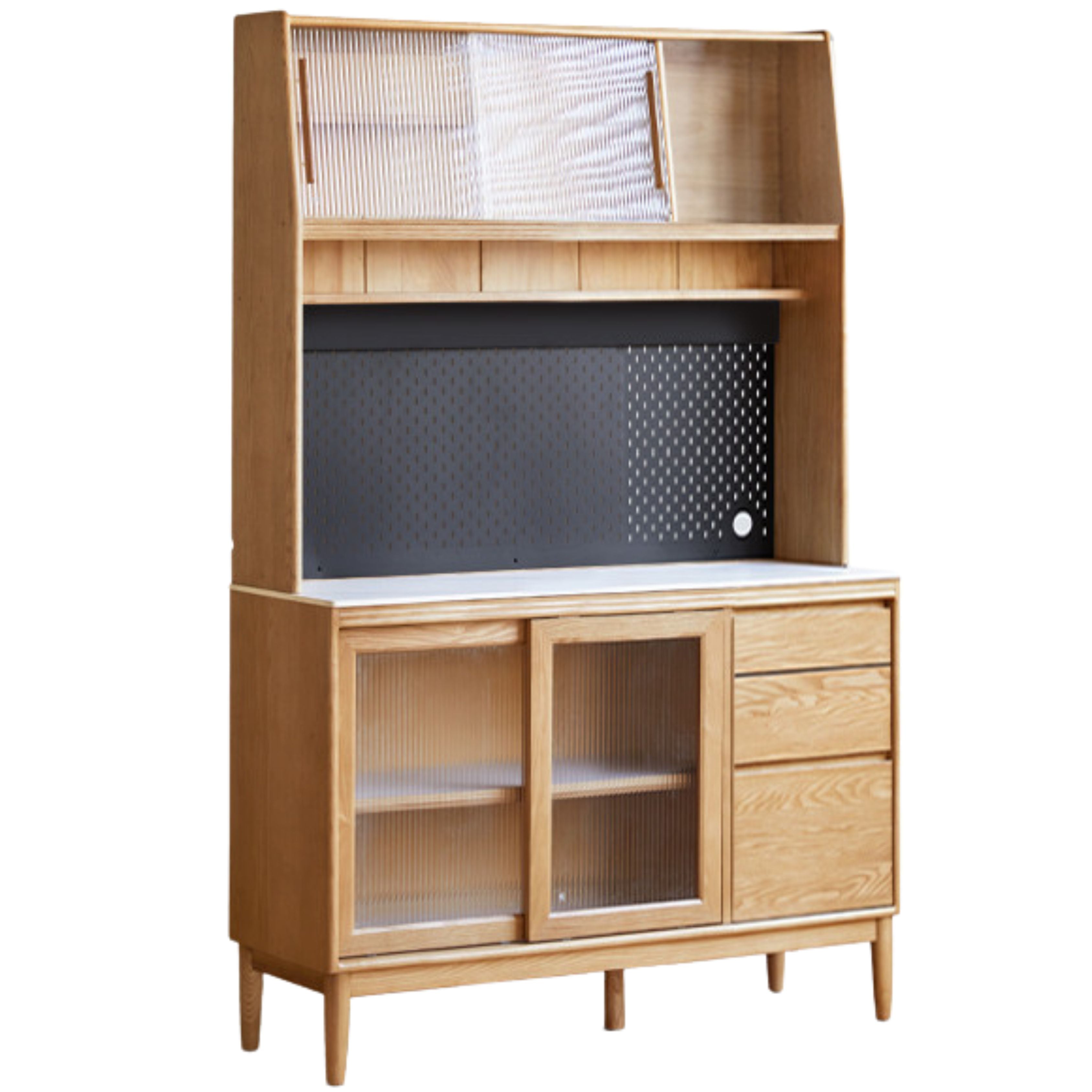 Oak, Ash Solid Wood Large Capacity Storage Sideboard