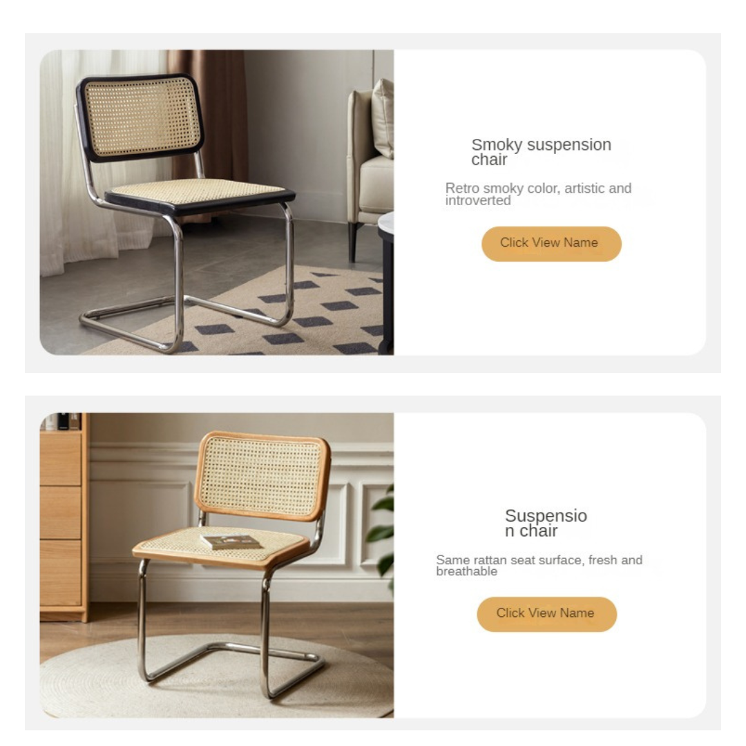 4 pcs Oak Solid Wood Suspension Genuine Leather, Organic Leather Chair