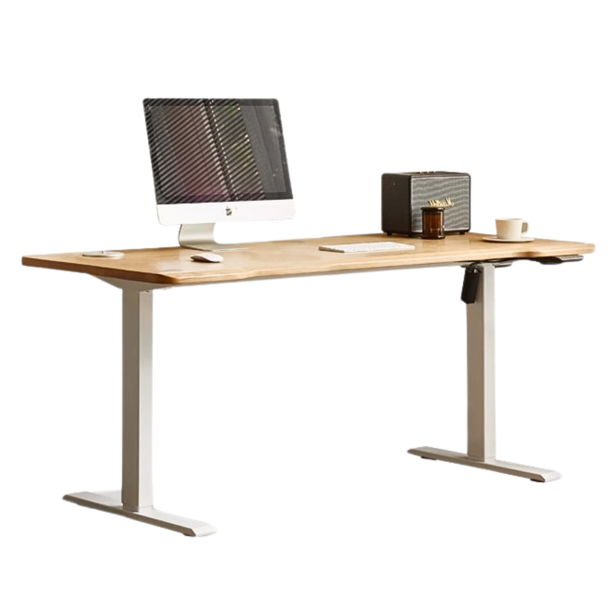 Cherry, Ash, Black Walnut Solid Wood Electric Lift Standing Desk