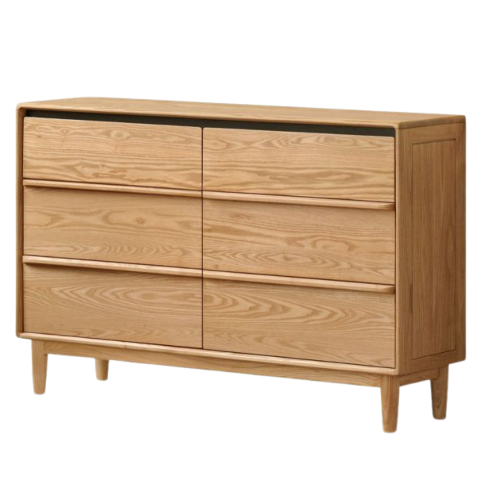 Oak, Ash Solid Wood Modern Storage Drawer Cabinet