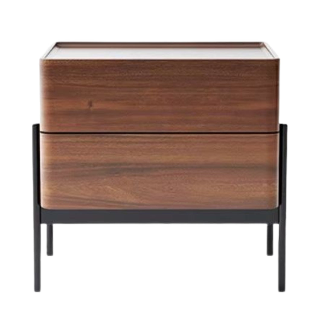 Black Walnut, Oak, South American Walnut Solid Wood Nightstand: