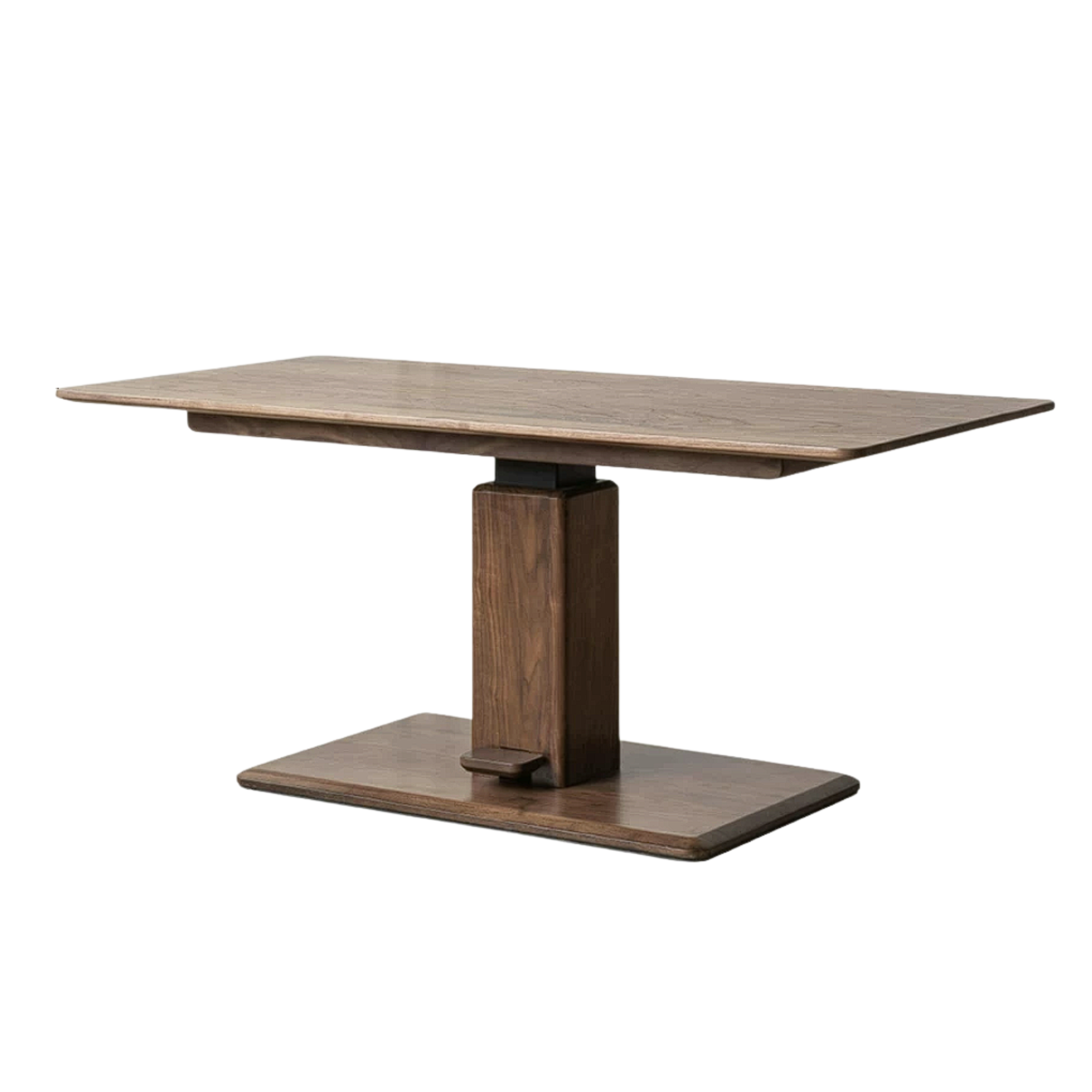 Black Walnut, Oak, Ash, Cherry Wood, Golden Sandalwood Solid Wood Adjustable Height Coffee Table