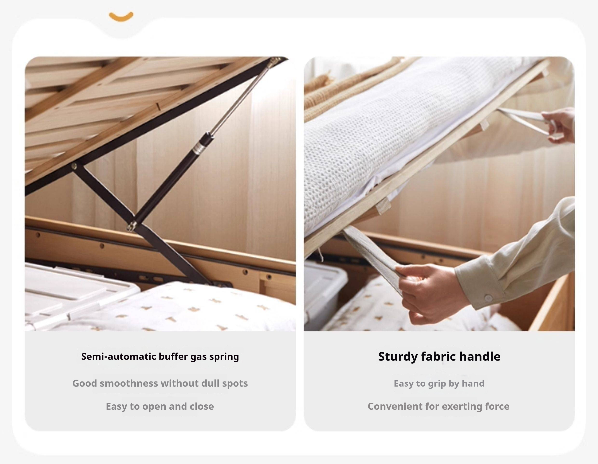 Beech Solid Wood Box Bed — Simple Design, Multi-Functional Bed