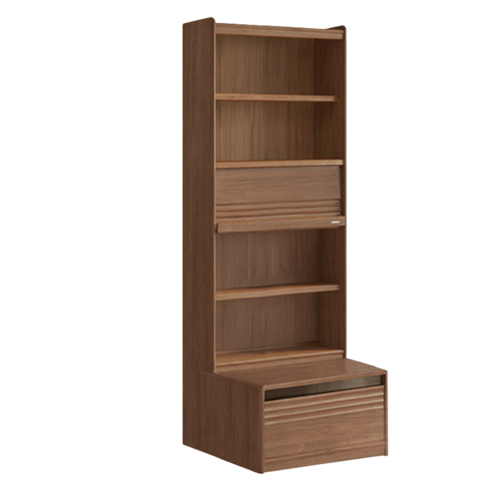 Black Walnut, Sandalwood, Oak, Ash Solid Wood Combination Bookcase with Floor Display and Luxury Storage
