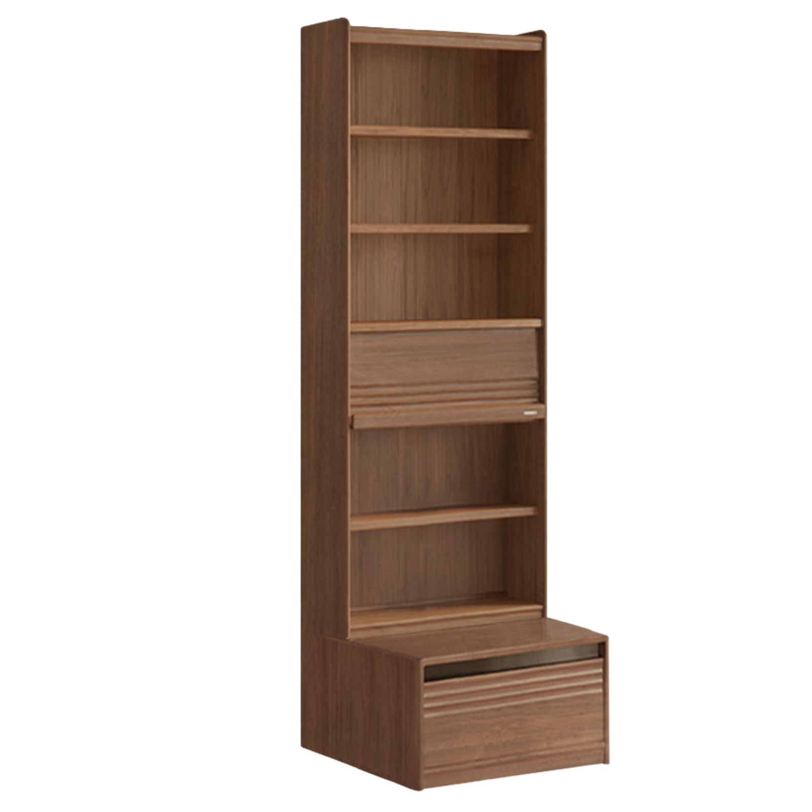 Black Walnut, Sandalwood, Oak, Ash Solid Wood Combination Bookcase with Floor Display and Luxury Storage