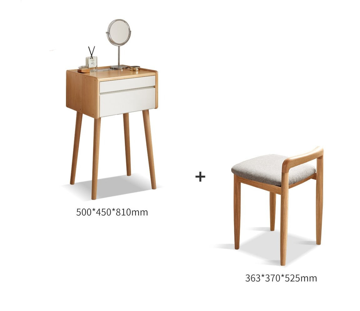 Beech Solid Wood Dressing Table Small Bedside Table"