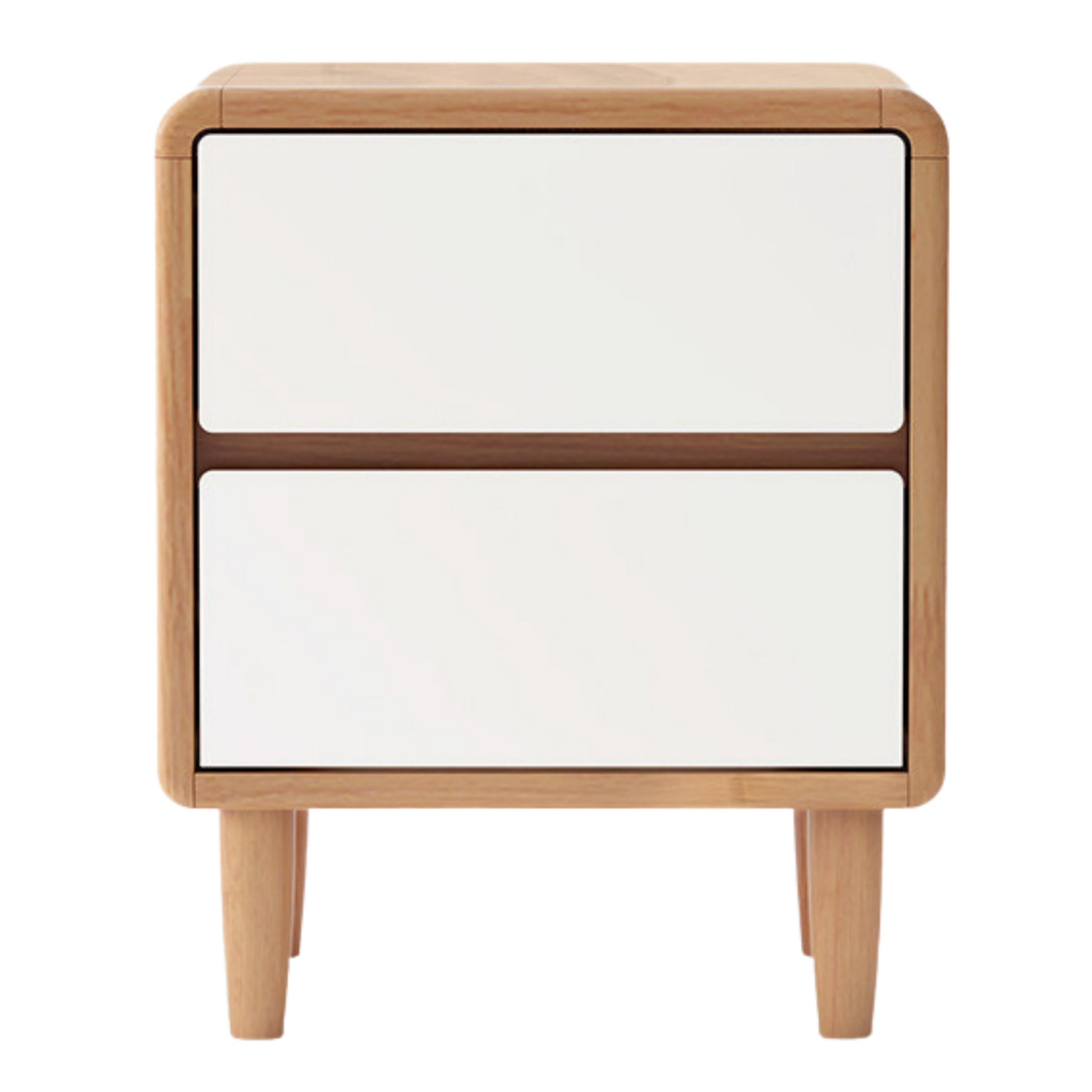 Oak Solid Wood, Solid RubberWood Nightstand