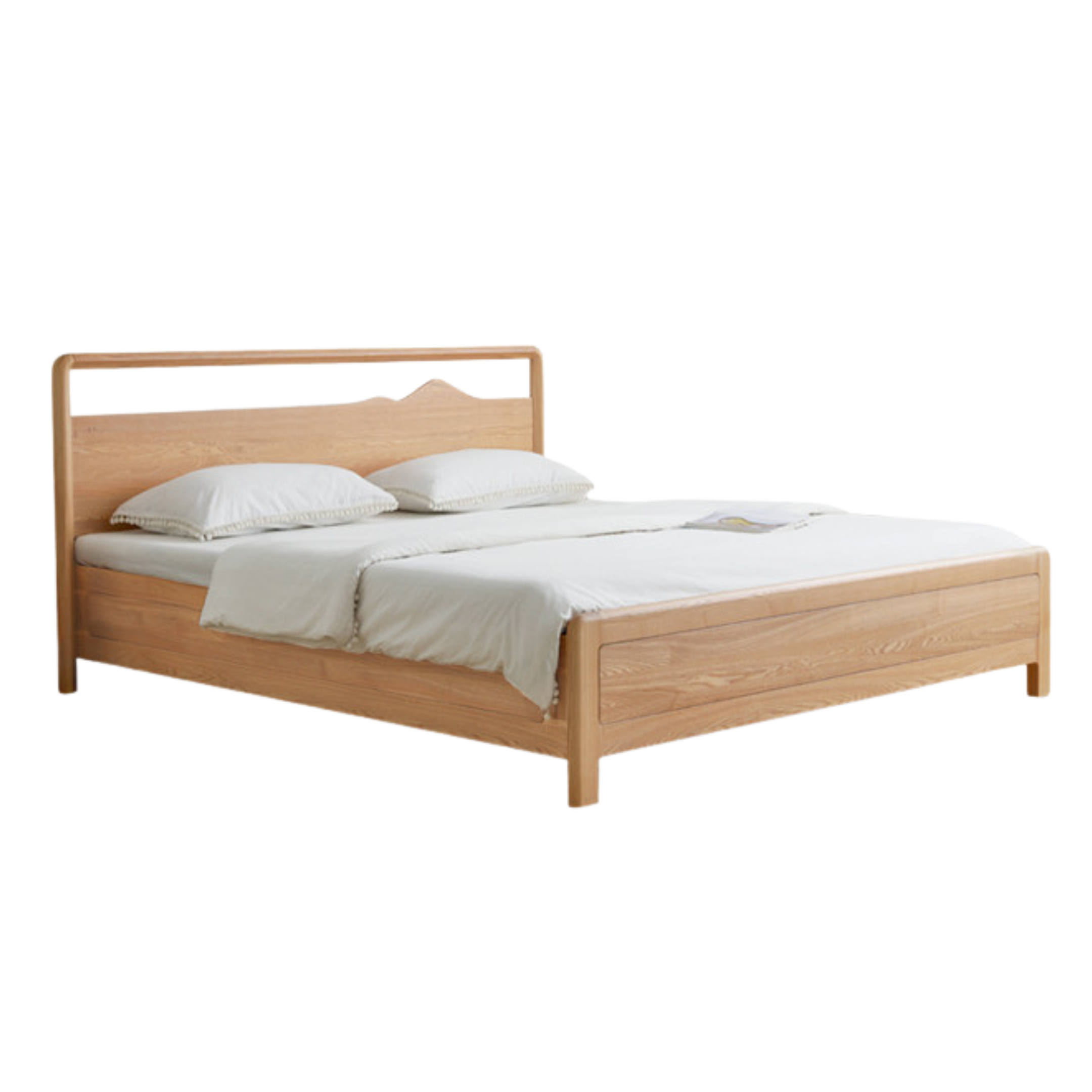 Ash Solid Wood Box Bed Modern Simple