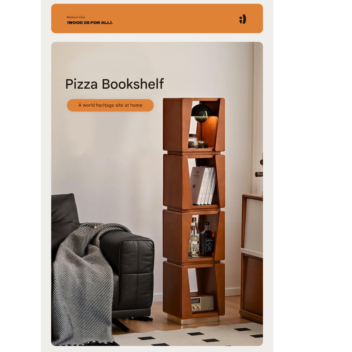 Poplar Solid Wood Bauhaus Bookshelf.