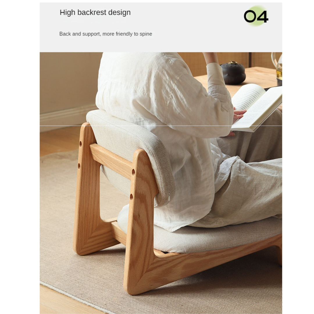 Oak Solid Wood Tea Chair Japanese Style