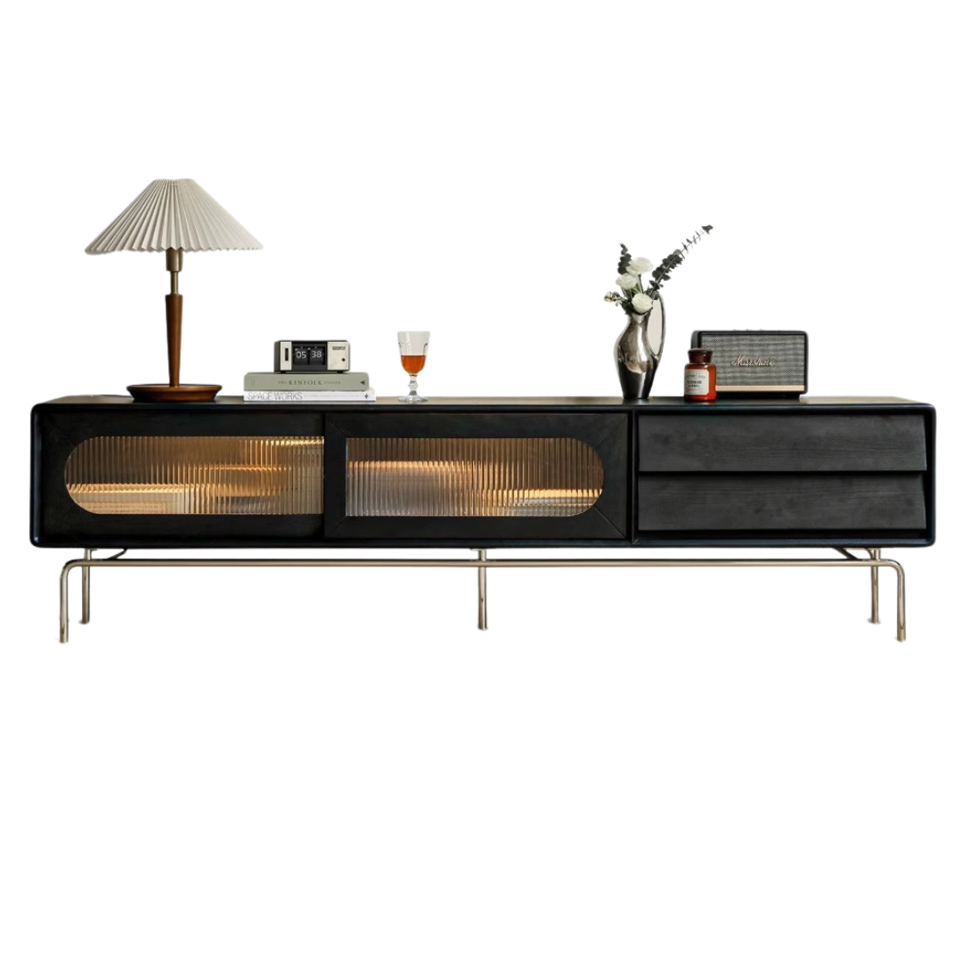 Oak Solid Wood Light French TV Cabinet.