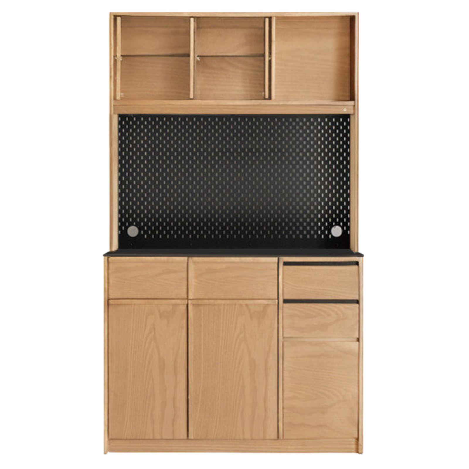 Black Walnut, Sandalwood, Ash Solid Wood Dining Cabinet Antique Style Rock Board