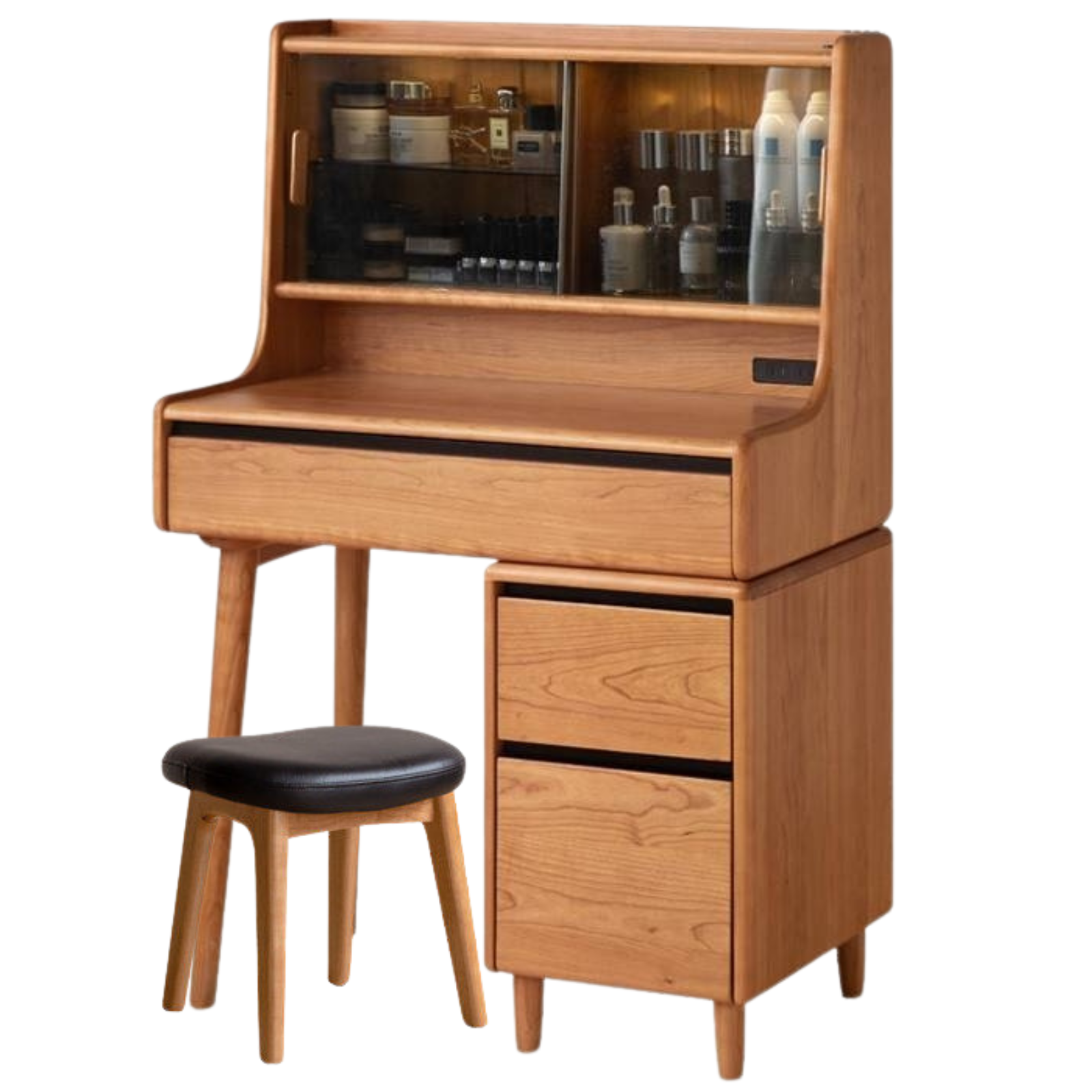 Cherry Solid Wood Multifunctional Vanity Table