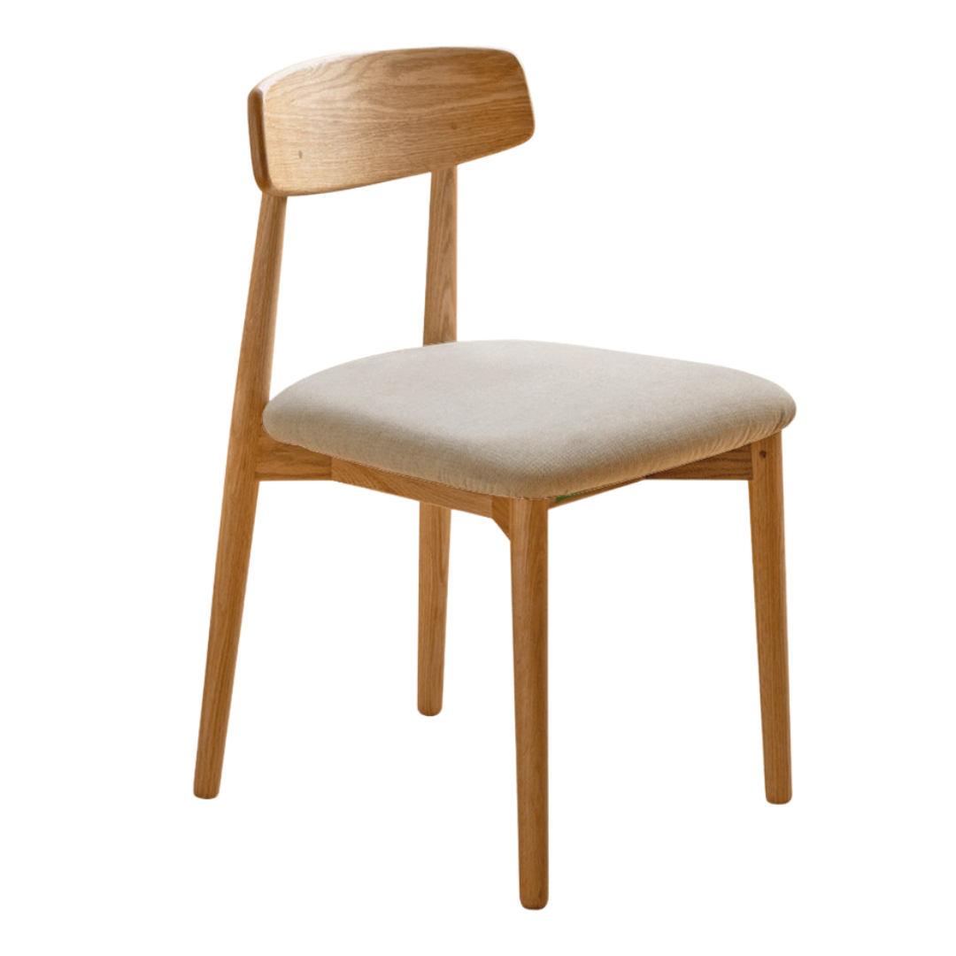 Set 4 pcs Black Walnut, White Ash, Ash, Oak, Cherry, Beech, Solid Rubberwood Dining Chair