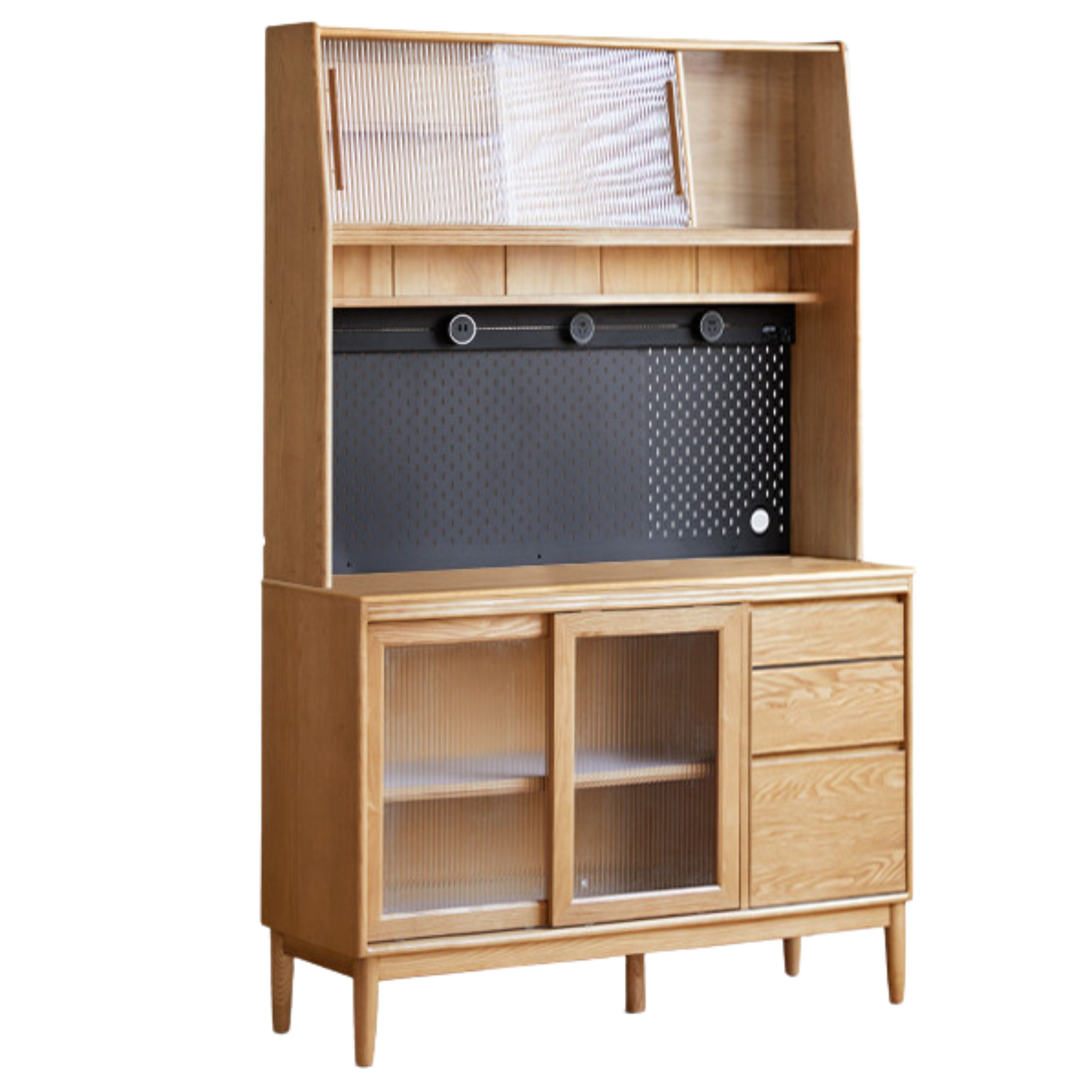 Oak, Ash Solid Wood Large Capacity Storage Sideboard