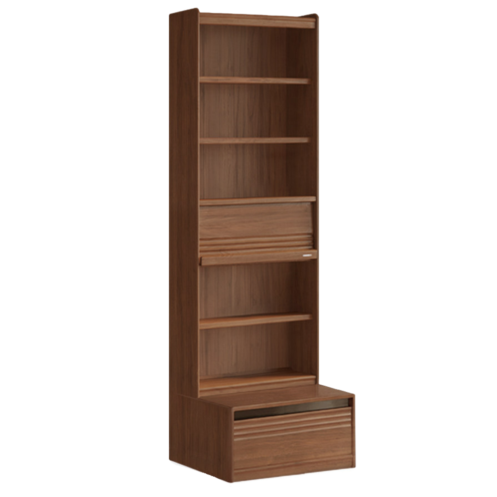 Black Walnut, Sandalwood, Oak, Ash Solid Wood Combination Bookcase with Floor Display and Luxury Storage