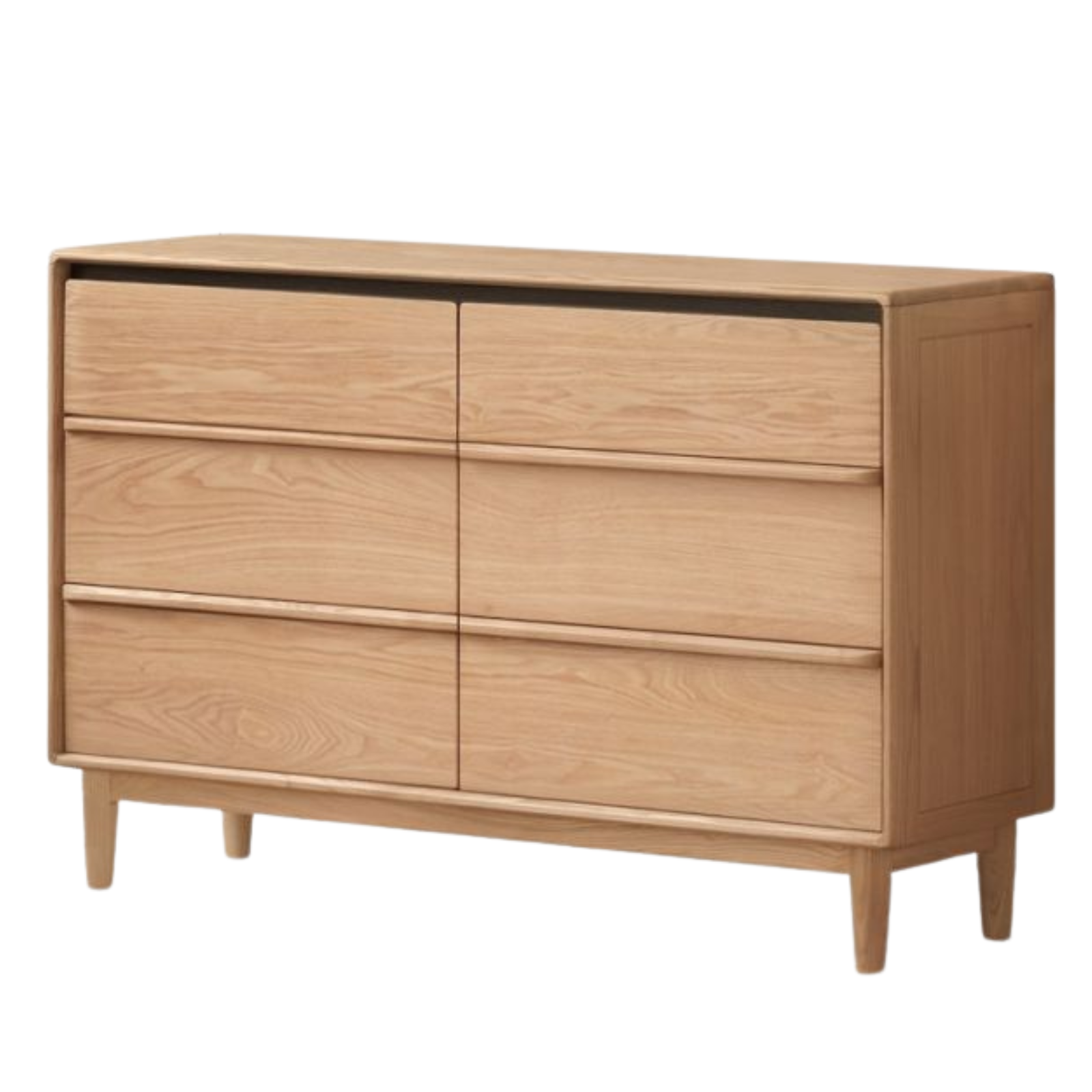 Oak, Ash Solid Wood Modern Storage Drawer Cabinet