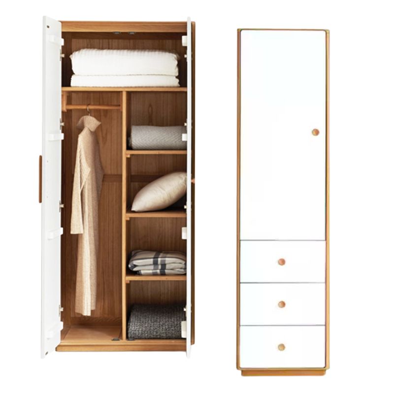 Poplar Solid Wood Modern Nordic Wardrobe