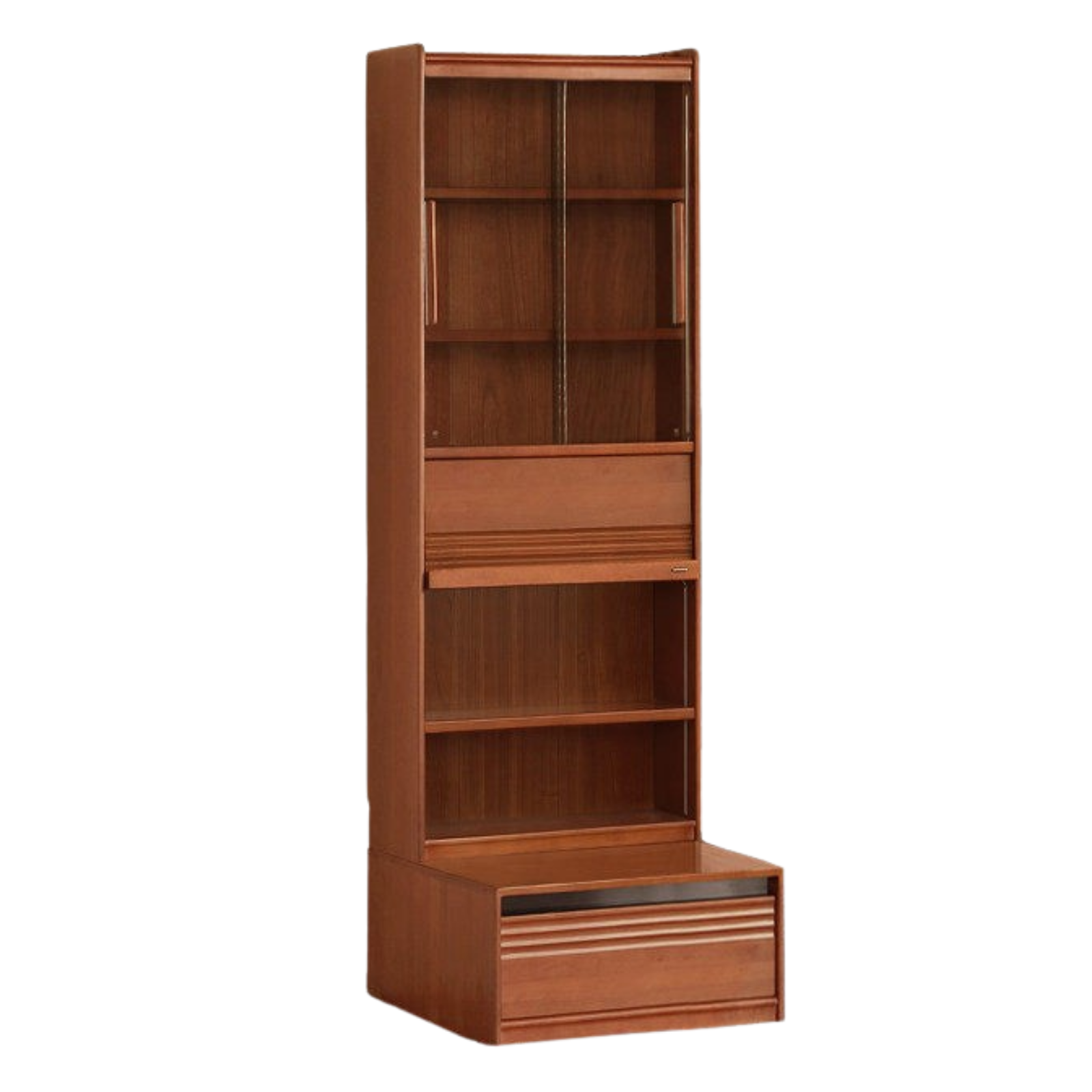Poplar Solid Wood Antique Style Bookshelf Combination