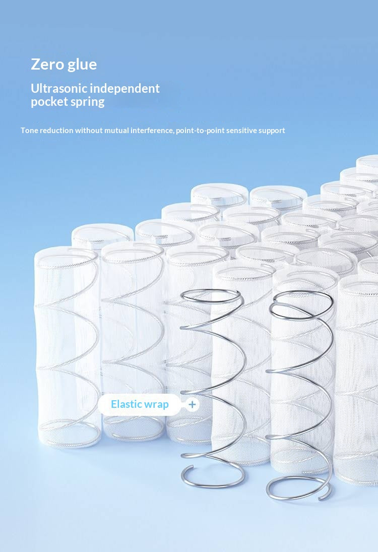 Zero-Glue Hypoallergenic Mattress — Anti-Mite, Breathable Bamboo Charcoal Soft Mattress with Independent Springs