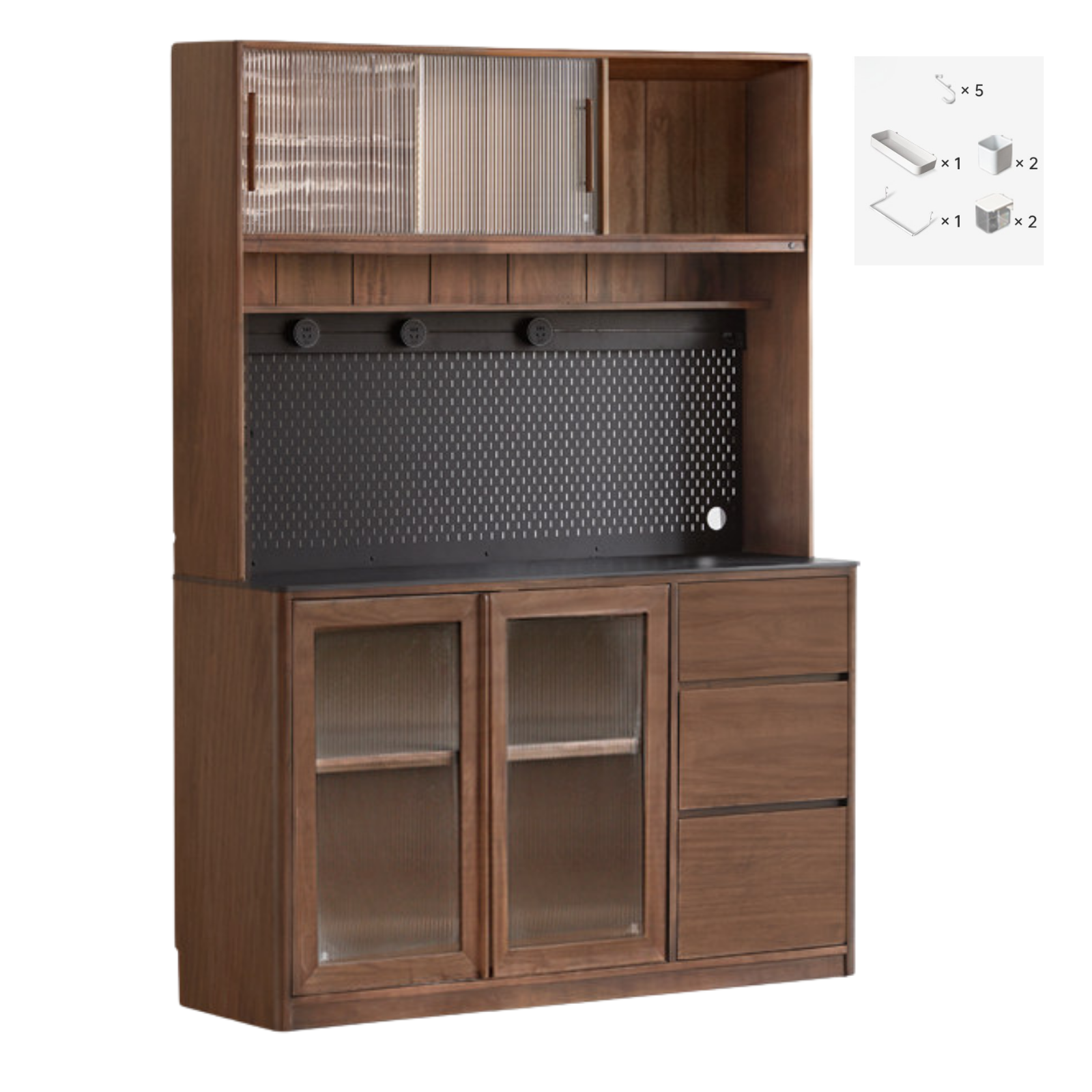 Sandalwood, Ash, White Ash Solid Wood Rock Board Modern Sideboard