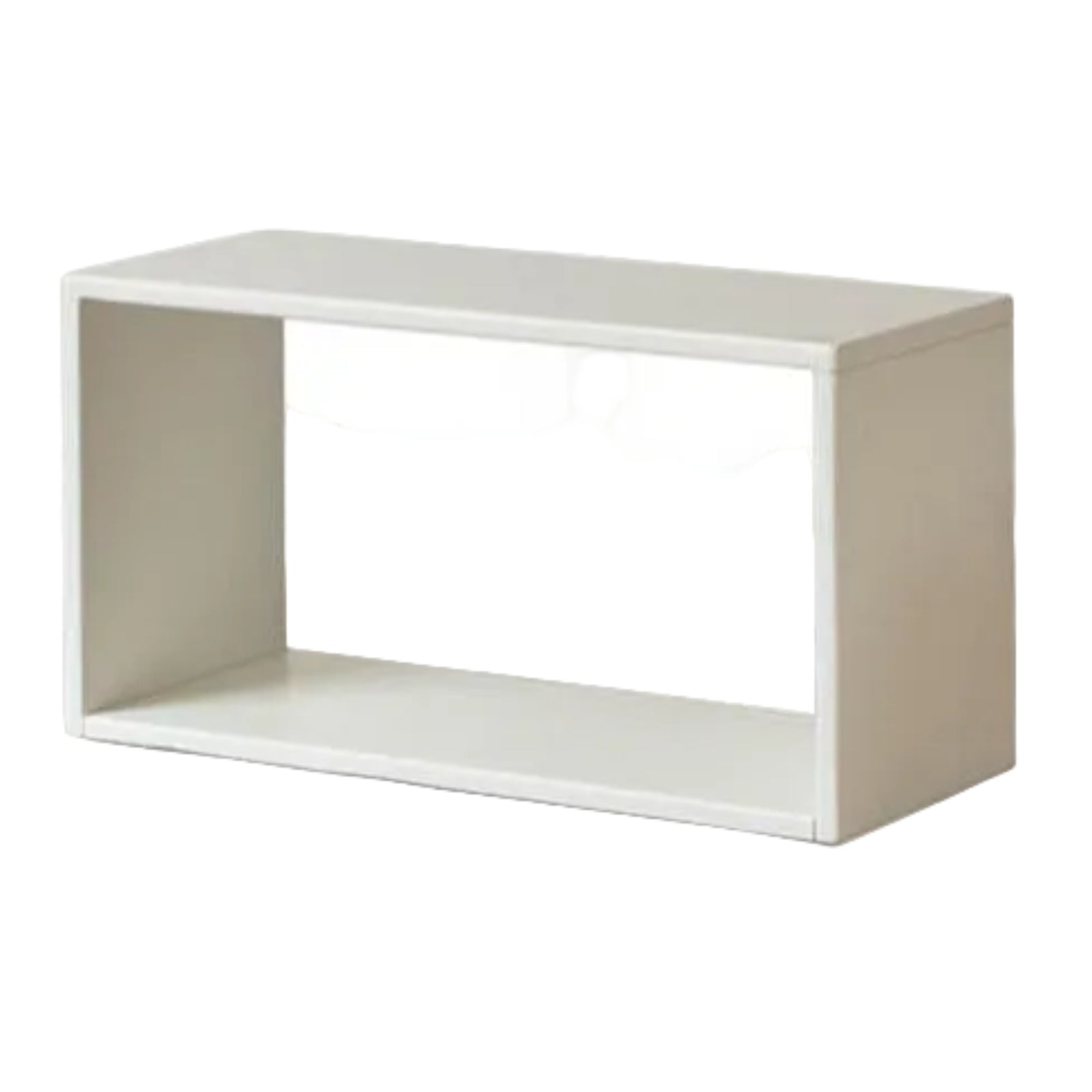 Pine Solid Wood Cream White Lattice Storage Low Bookcase