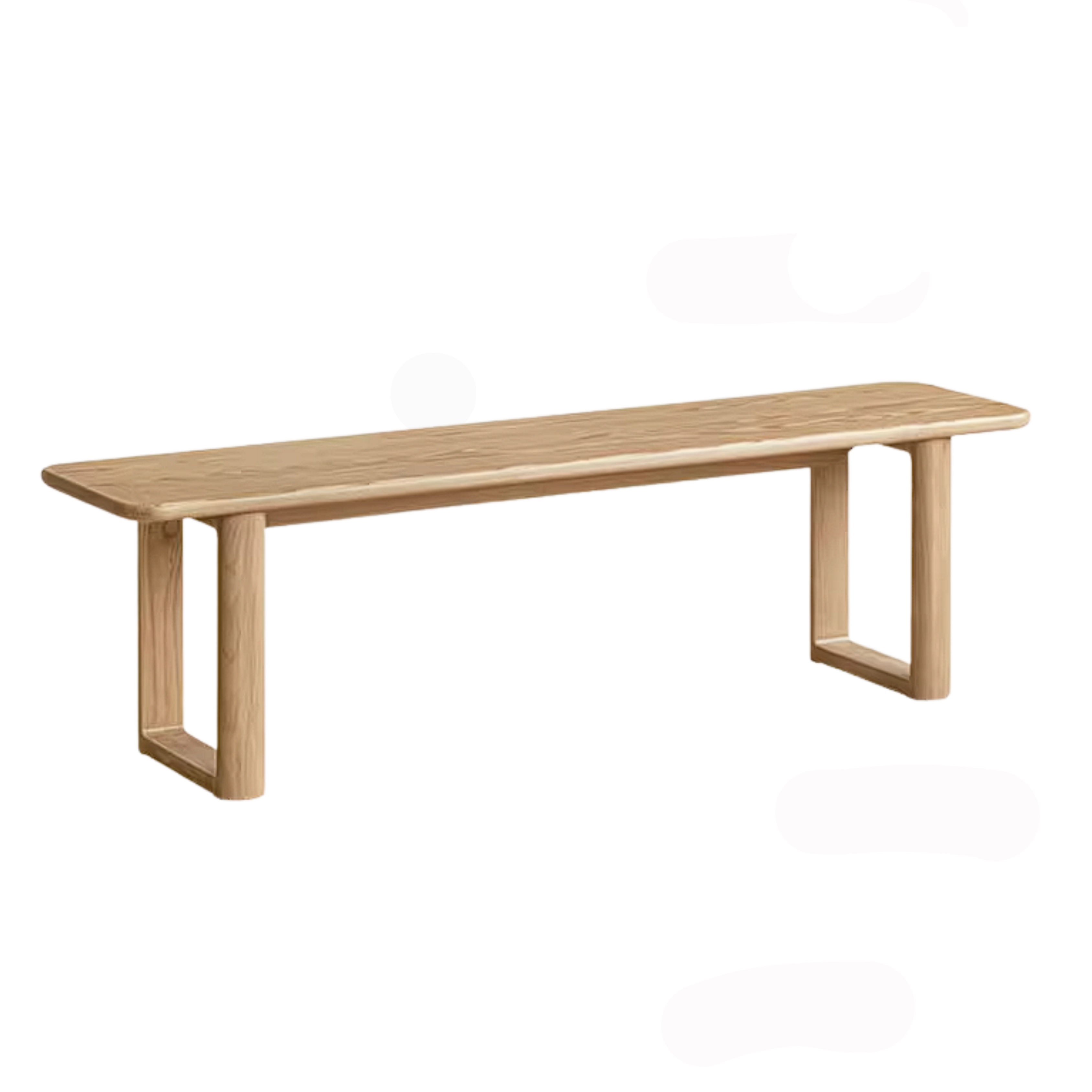 Oak, Ash Solid Wood Long Bench with Modern Minimalist Design