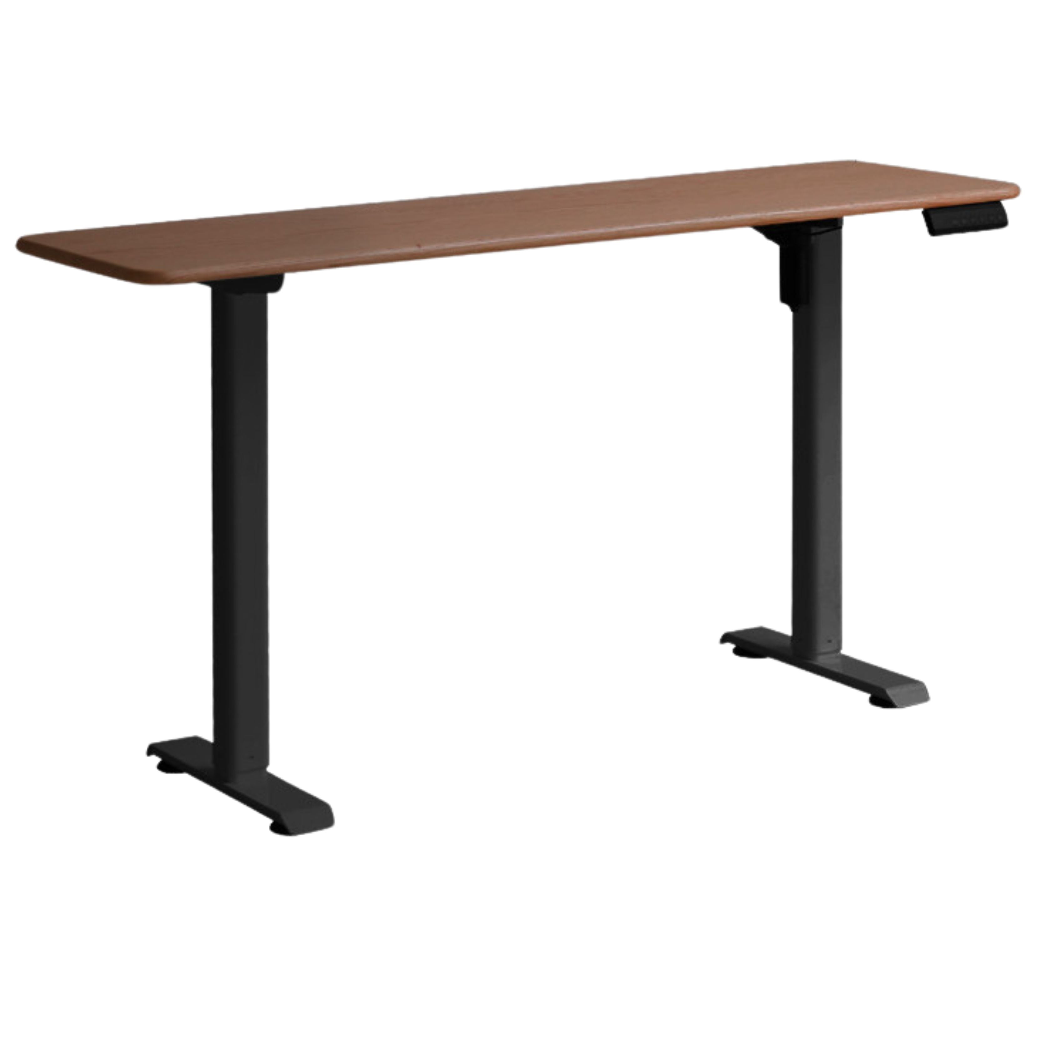 Oak Solid Wood Electric Lift Narrow Long Desk