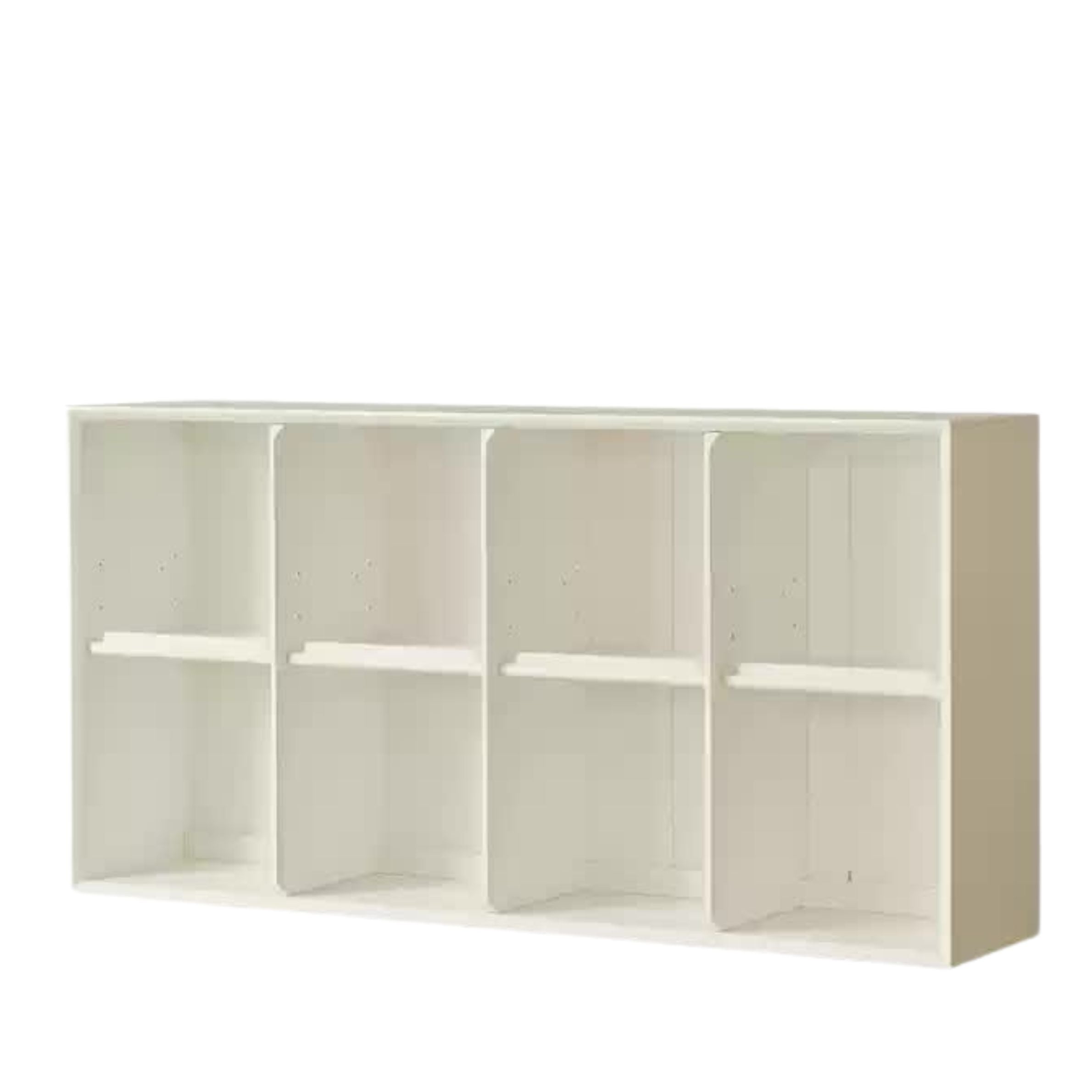 Rubber Solid Wood Cream Style Bookcase.