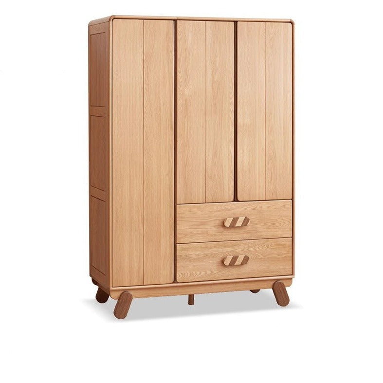 Oak Solid Wood Children's Wardrobe Modern