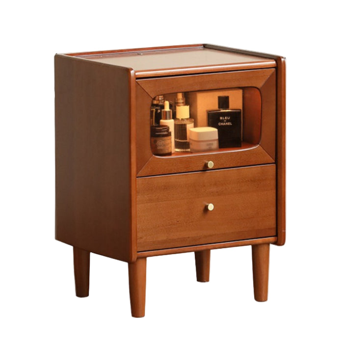 Poplar Solid Wood Medieval Style Ultra-Narrow Nightstand.
